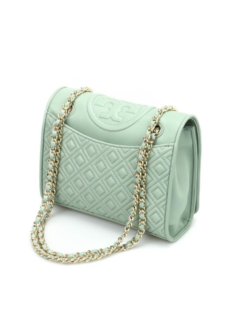 Tory Burch Quilted Shoulder Bag in Mint